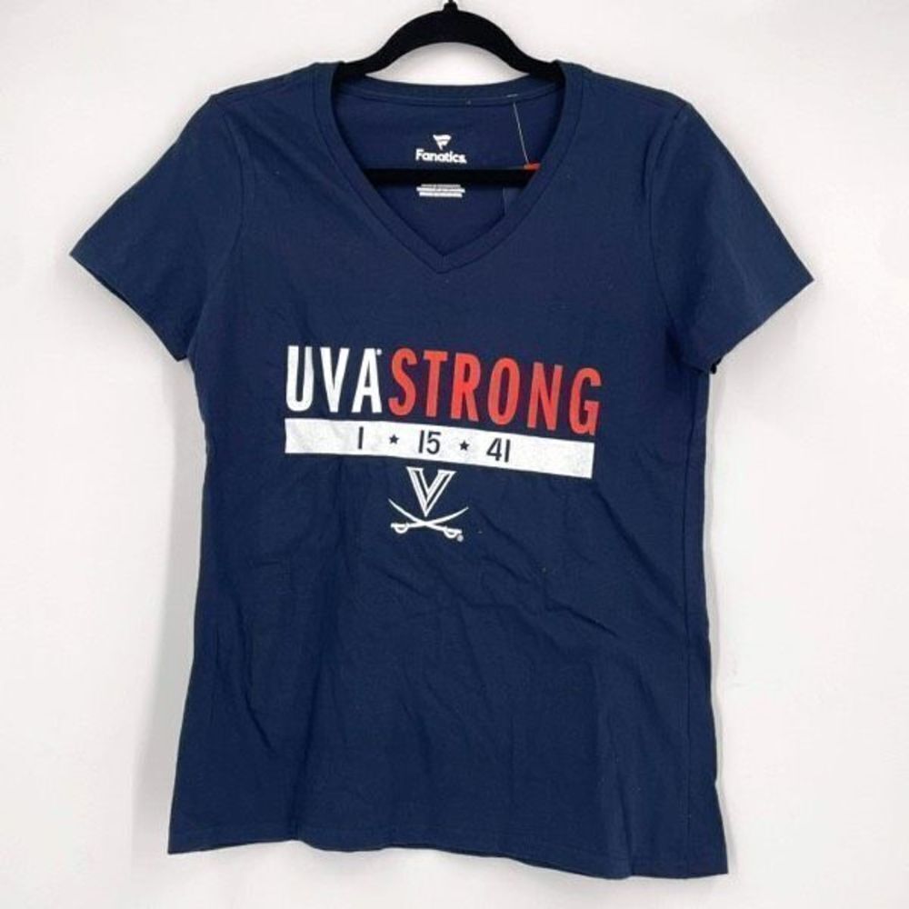 NWT Fanatics Womens Short Sleeve UV Strong Custom Print T-Shirt‎ Navy Blue Small
